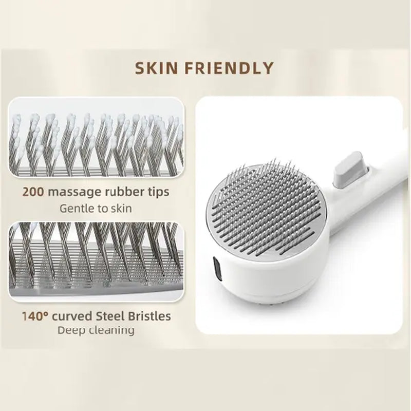 Fresh Fur 2-in-1 Pet Steam Shower Brush and Spray Grooming Comb for Cats and Dogs - Deshedding and Grooming Tool