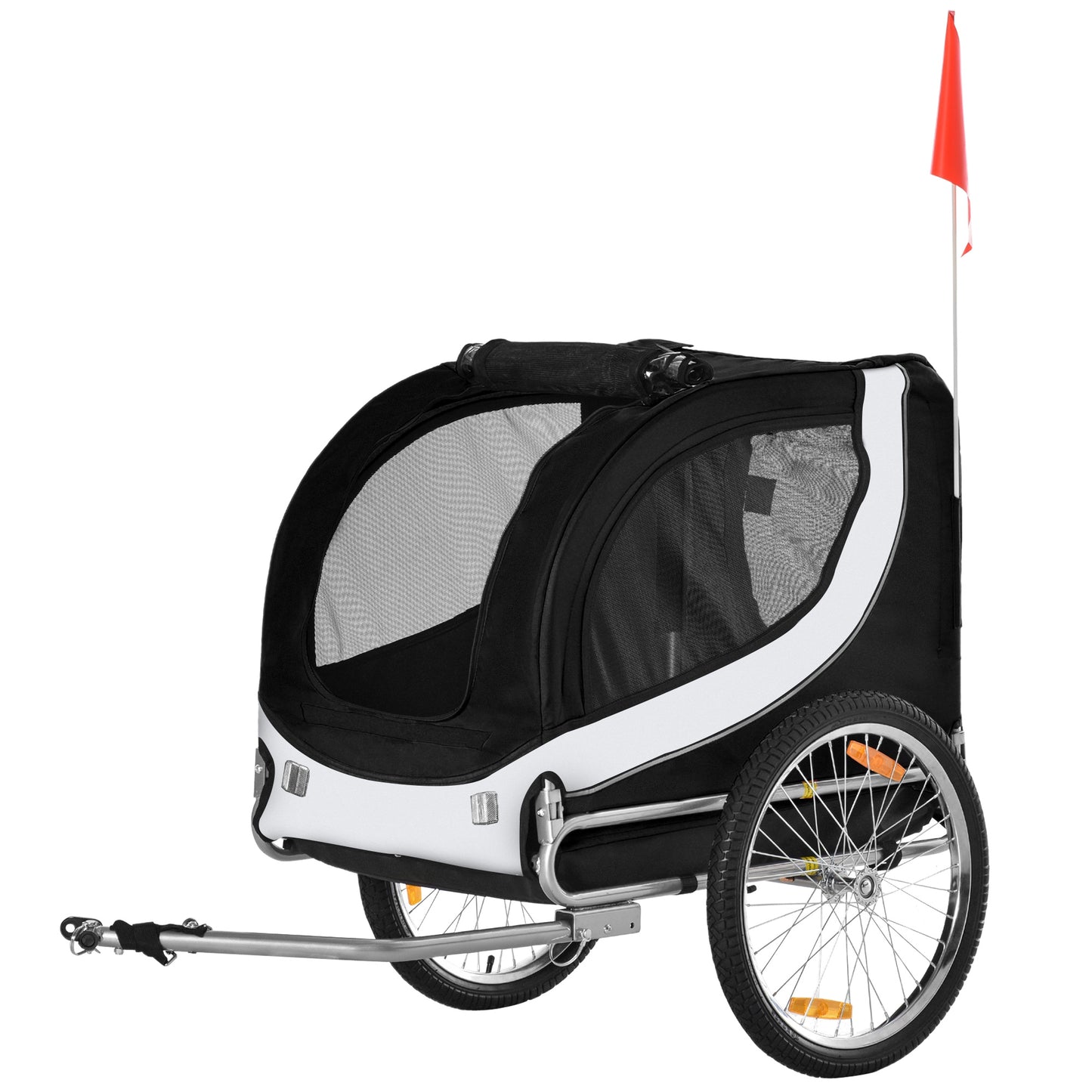 Pet Carrier and Bicycle Trailer for Small to Medium Dogs and Cats - Black and Blue