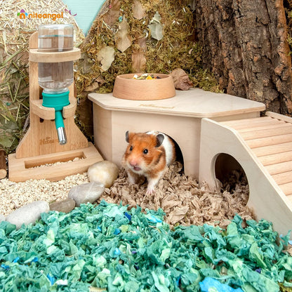Birch Chamber Maze Hamster Hideout - Forest Habitat Decoration for Small Pets Including Hamsters, Mice, and Gerbils