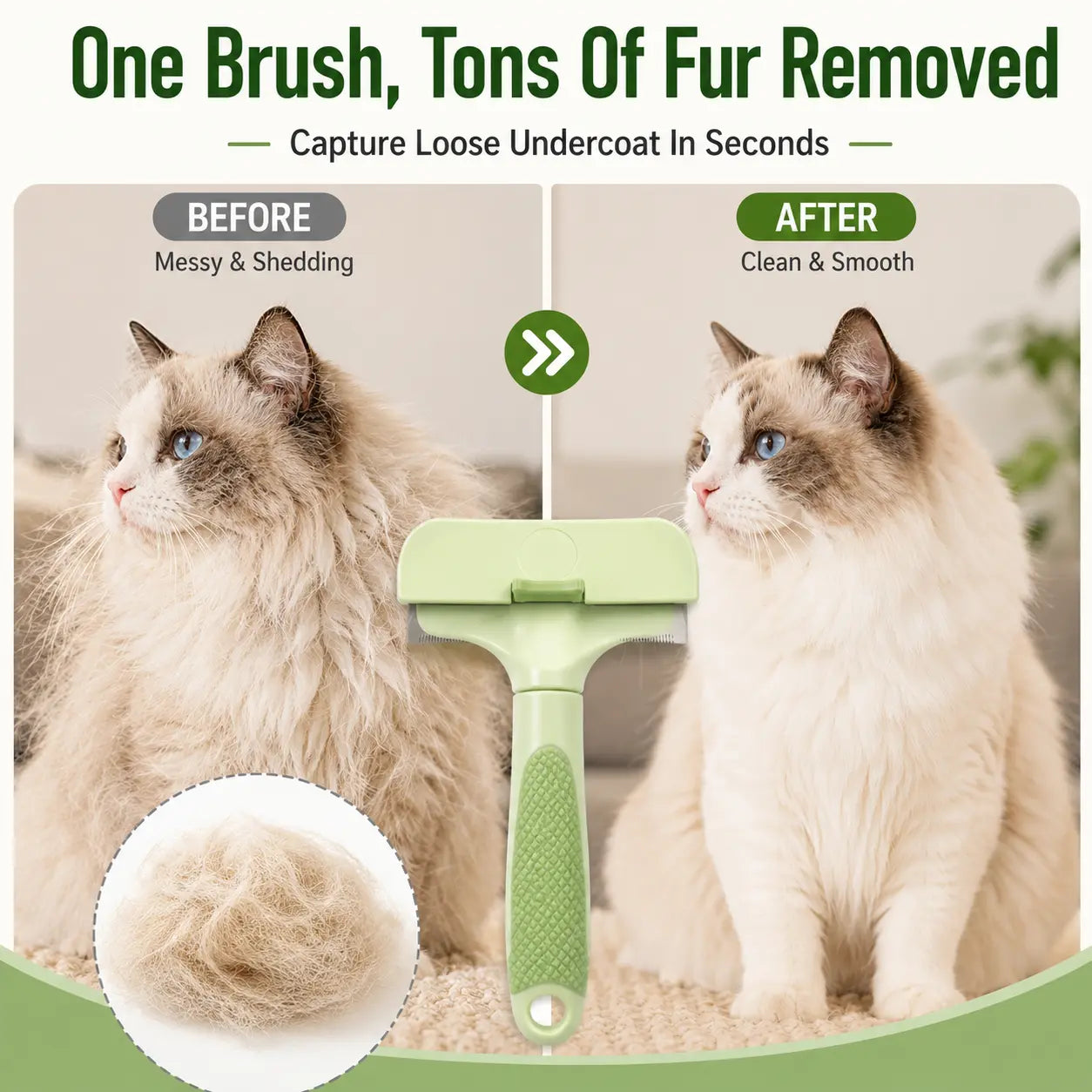 Professional Pet Deshedding Tool for Dogs and Cats - Gentle Undercoat Rake and Dematting Comb for Effective Grooming of Long-Haired Pets