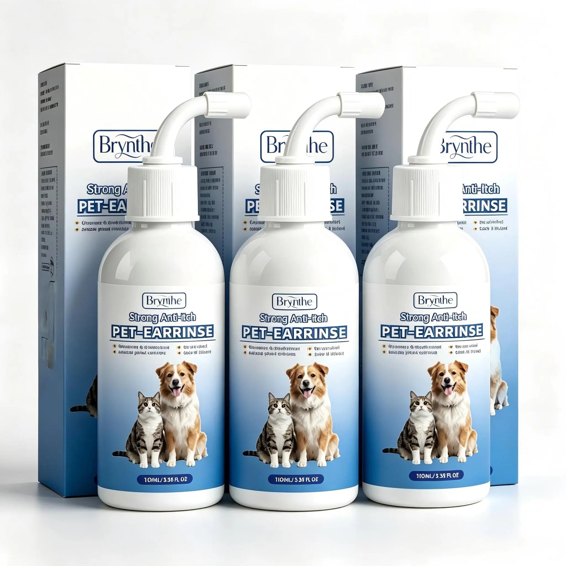 Gentle Pet Ear Wash - The Ultimate Odor-Free Cleaning Solution for Your Dogs and Cats