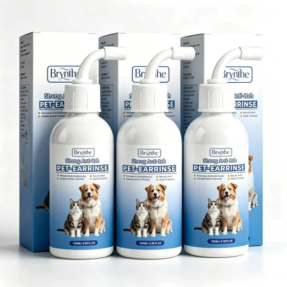 Gentle Pet Ear Wash - The Ultimate Odor-Free Cleaning Solution for Your Dogs and Cats
