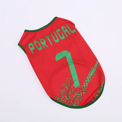 Lightweight Summer Pet Soccer Jersey Vest for Dogs and Cats - Breathable Sleeveless Team-Inspired Apparel for Small to Medium Pets