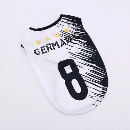 Lightweight Summer Pet Soccer Jersey Vest for Dogs and Cats - Breathable Sleeveless Team-Inspired Apparel for Small to Medium Pets