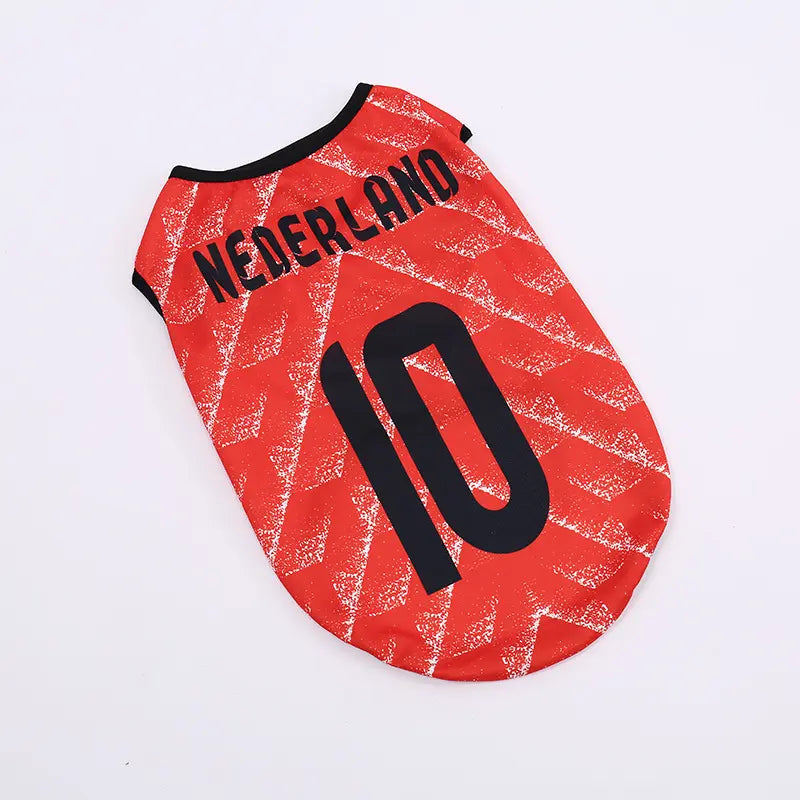 Lightweight Summer Pet Soccer Jersey Vest for Dogs and Cats - Breathable Sleeveless Team-Inspired Apparel for Small to Medium Pets
