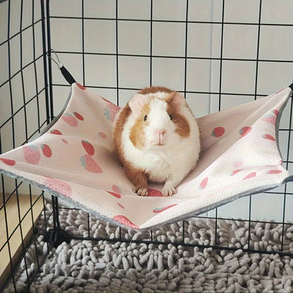 Double-Sided Breathable Summer Hammock for Guinea Pigs - Pet Accessory for Small Animals