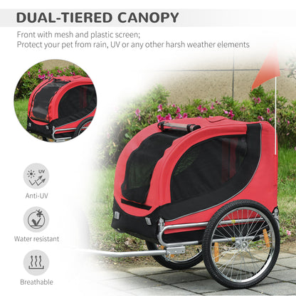 Pet Carrier and Bicycle Trailer for Small to Medium Dogs and Cats - Black and Blue