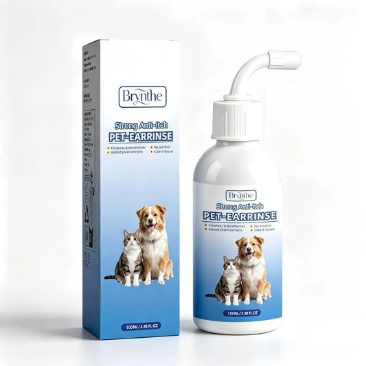 Gentle Pet Ear Wash - The Ultimate Odor-Free Cleaning Solution for Your Dogs and Cats