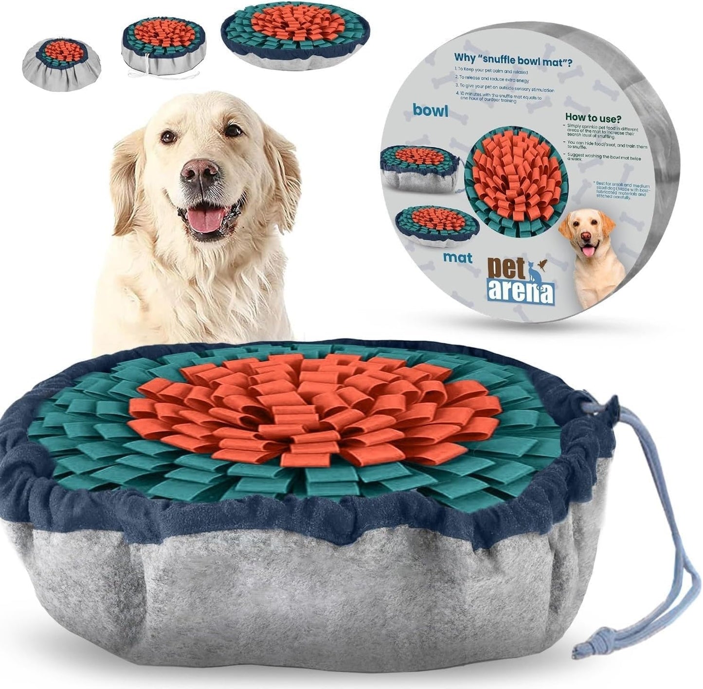 Snuffle Mat Dog Puzzle Toy and Slow Feeder for Training and Enrichment | Encourages Healthy Habits Through Nose Work Activities, Reduces Boredom, and Supports Focused Engagement in Daily Exercise Routines