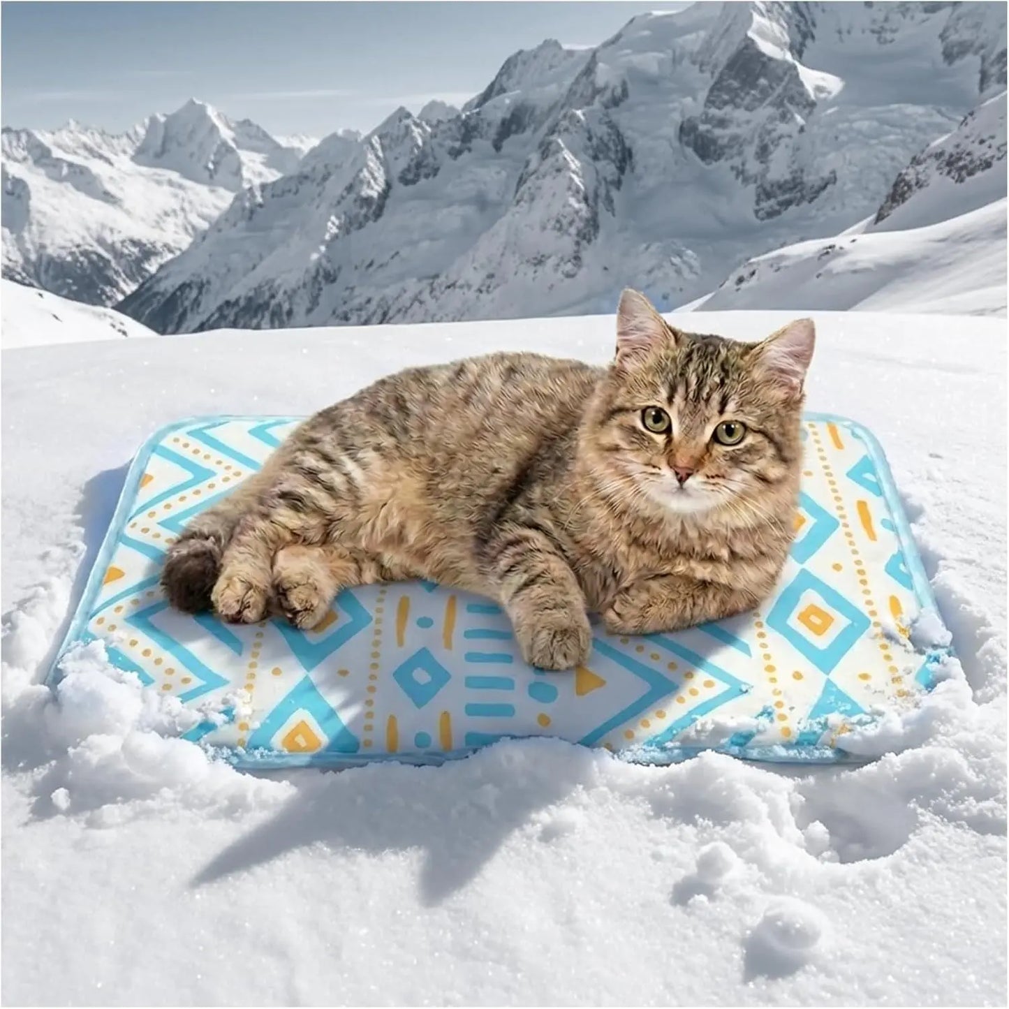 Dog Cooling Mat for Pets, Soft and Breathable Self-Cooling Pad, 23" x 18" Non-Slip Washable Mat for Indoor and Outdoor Use, Leaf Design