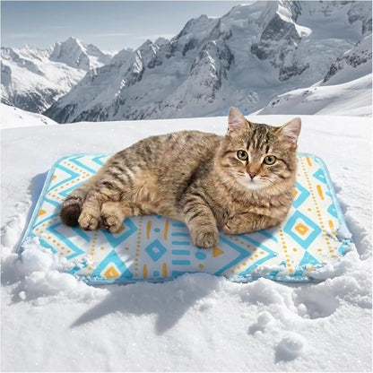 Dog Cooling Mat for Pets, Soft and Breathable Self-Cooling Pad, 23" x 18" Non-Slip Washable Mat for Indoor and Outdoor Use, Leaf Design
