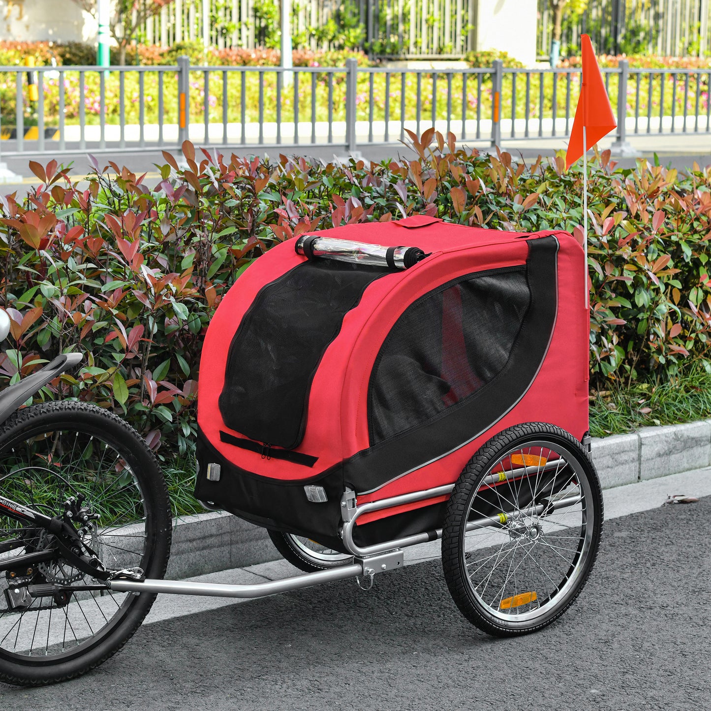 Pet Carrier and Bicycle Trailer for Small to Medium Dogs and Cats - Black and Blue