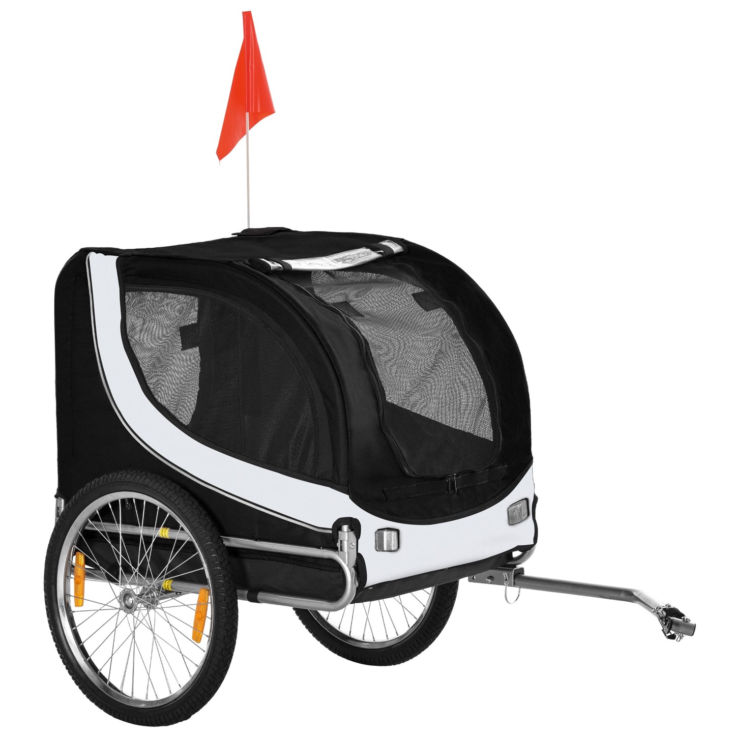 Pet Carrier and Bicycle Trailer for Small to Medium Dogs and Cats - Black and Blue