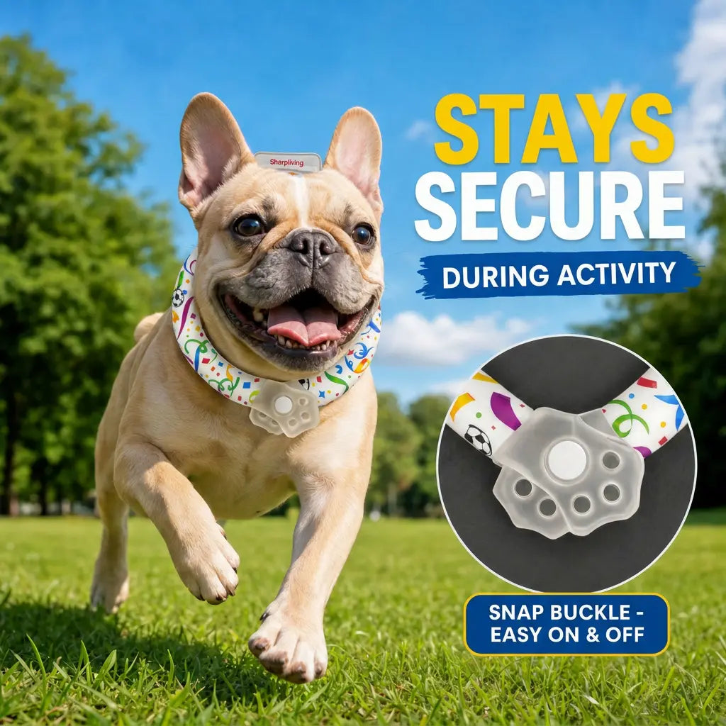 Ultimate Reusable Pet Cooling Collar - Instant 64°F Chill for Dogs & Cats | Sweat-Free, Eco-Friendly Neck Ring for Summer Adventures