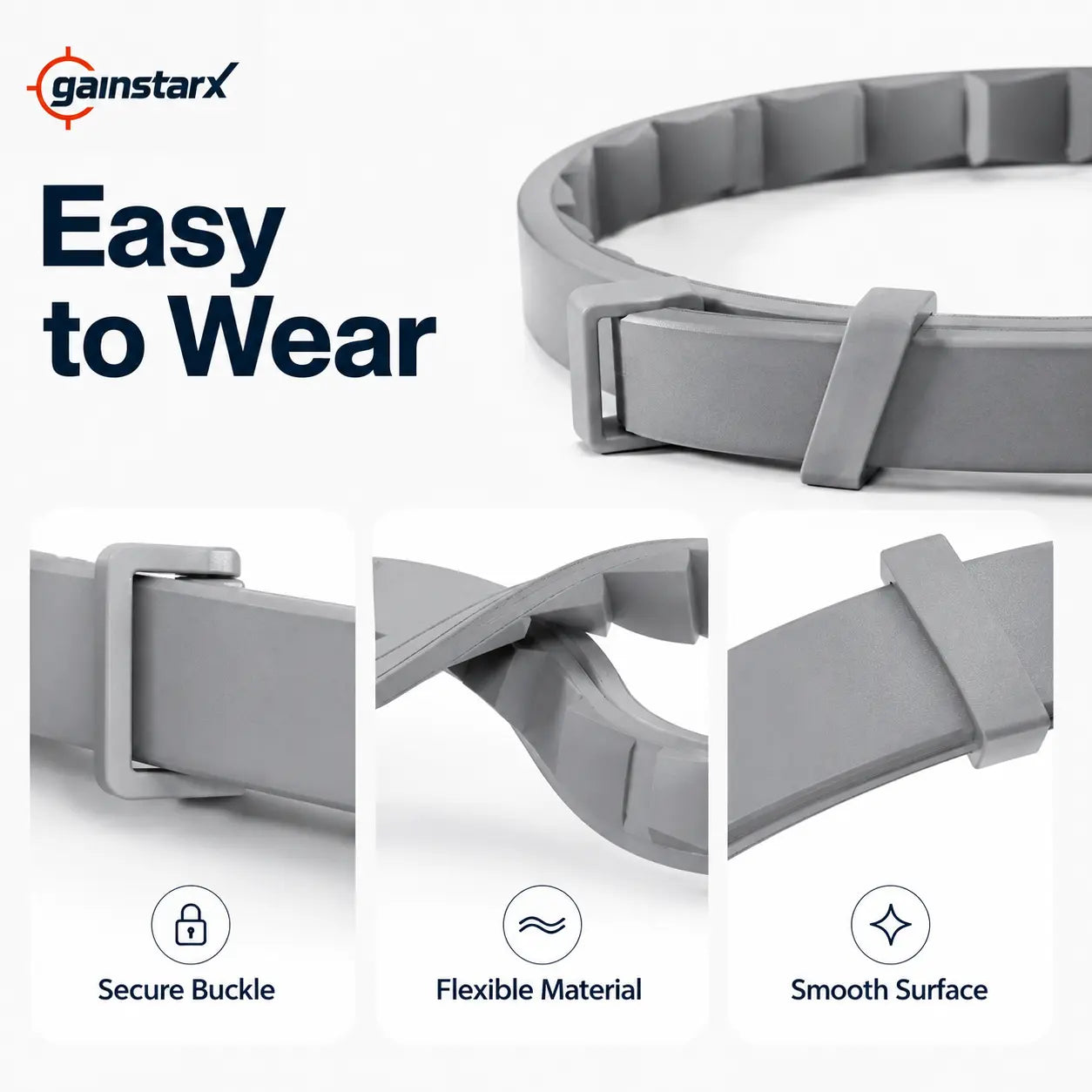Gainstarx Adjustable Lightweight Dog Collar with Fresh Scent for Large Dogs Over 18 lbs - Ideal for Daily Walks and Outdoor Activities