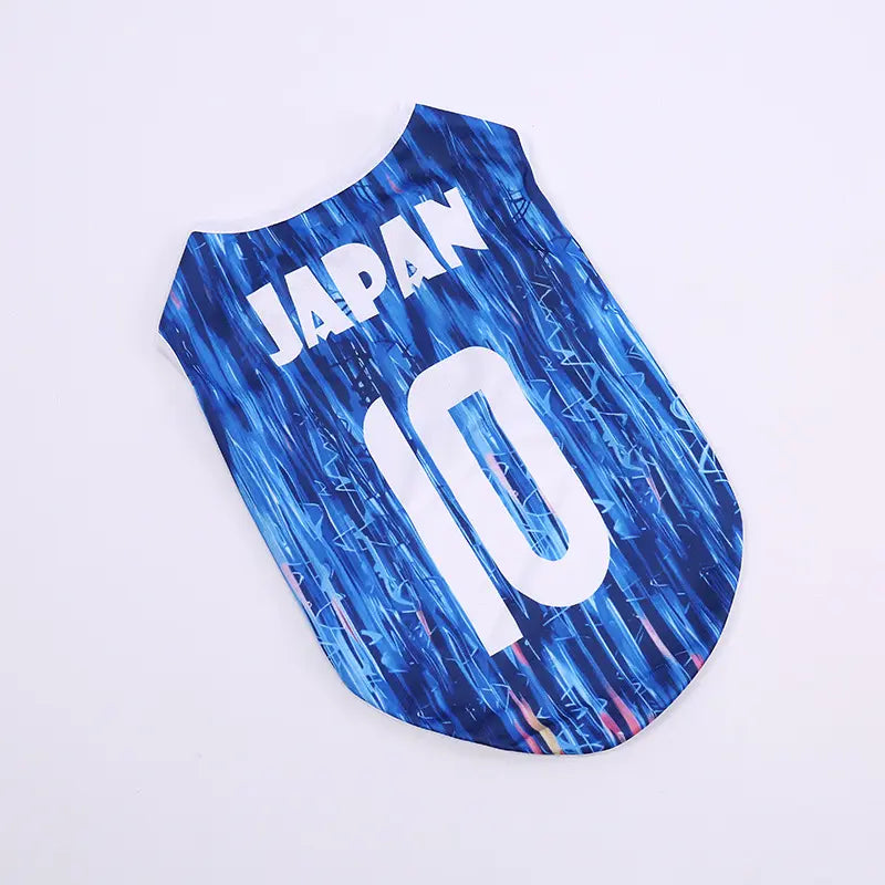 Lightweight Summer Pet Soccer Jersey Vest for Dogs and Cats - Breathable Sleeveless Team-Inspired Apparel for Small to Medium Pets