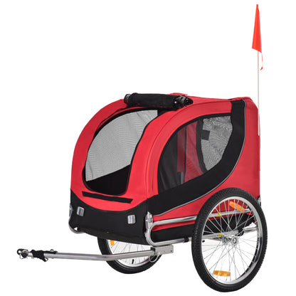 Pet Carrier and Bicycle Trailer for Small to Medium Dogs and Cats - Black and Blue