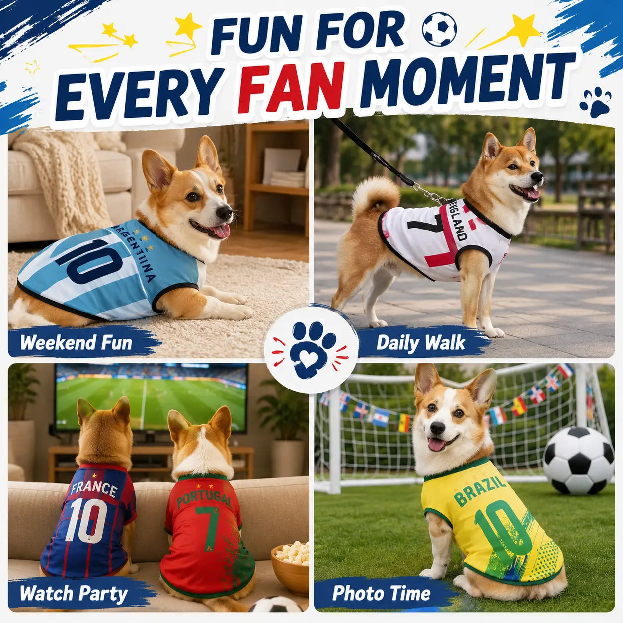 Lightweight Summer Pet Soccer Jersey Vest for Dogs and Cats - Breathable Sleeveless Team-Inspired Apparel for Small to Medium Pets