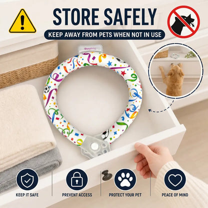 Ultimate Reusable Pet Cooling Collar - Instant 64°F Chill for Dogs & Cats | Sweat-Free, Eco-Friendly Neck Ring for Summer Adventures