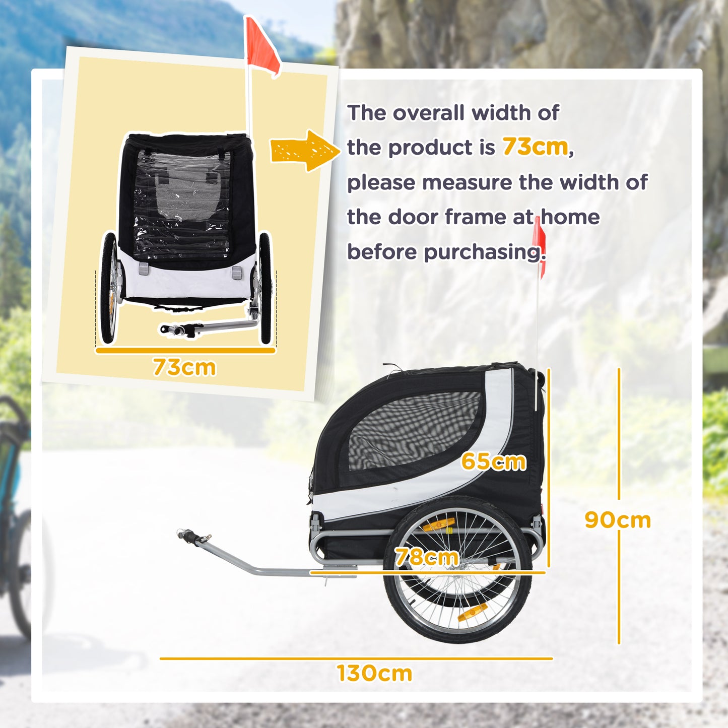 Pet Carrier and Bicycle Trailer for Small to Medium Dogs and Cats - Black and Blue