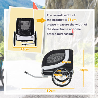 Pet Carrier and Bicycle Trailer for Small to Medium Dogs and Cats - Black and Blue