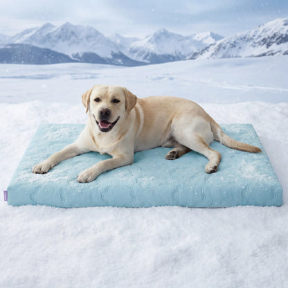 Bedsure Washable Cooling Mat for Dogs – Q-MAX>0.4 Non-Slip Summer Crate Bed for Large Dogs, No Gel or Electricity Required