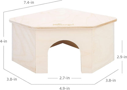 Birch Chamber Maze Hamster Hideout - Forest Habitat Decoration for Small Pets Including Hamsters, Mice, and Gerbils