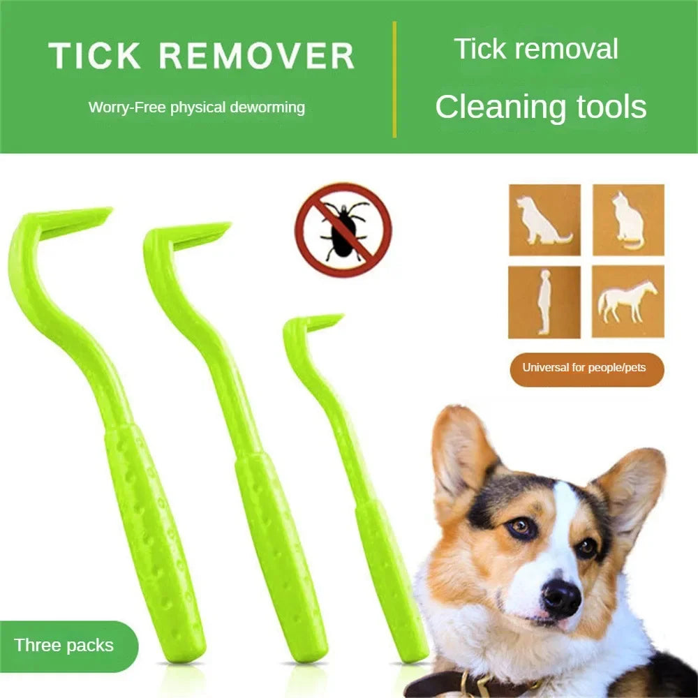 Flea and Tick Removal Tweezers for Pets - Cat and Dog Accessory Tool for Safe Extraction and Grooming
