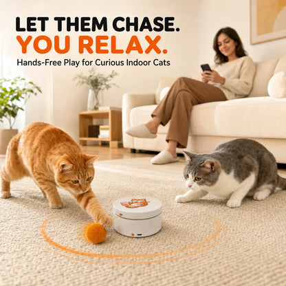 Smart Rotating Cat Teaser - Rechargeable Interactive Toy with 5 Play Modes, Touch Activation, Auto Sleep Feature, Multi-Surface Mounting, and Replaceable String for Indoor Cats and Kittens