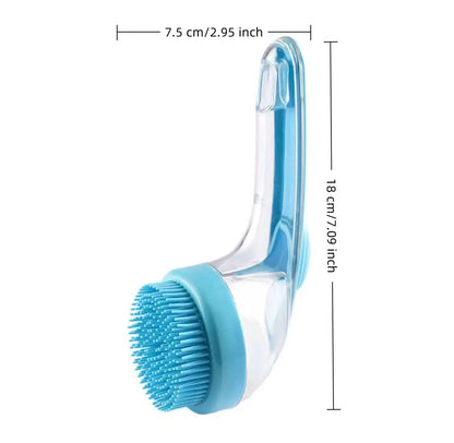 2026 Innovative 2-In-1 Pet Bath and Grooming Deshedding Brush with Integrated Soap Dispenser, 8In x 3In x 4In, Gentle Massage Tool for Dogs and Cats, Enhances Coat Care, Improves Bathing Experience, Promotes Blood Circulation