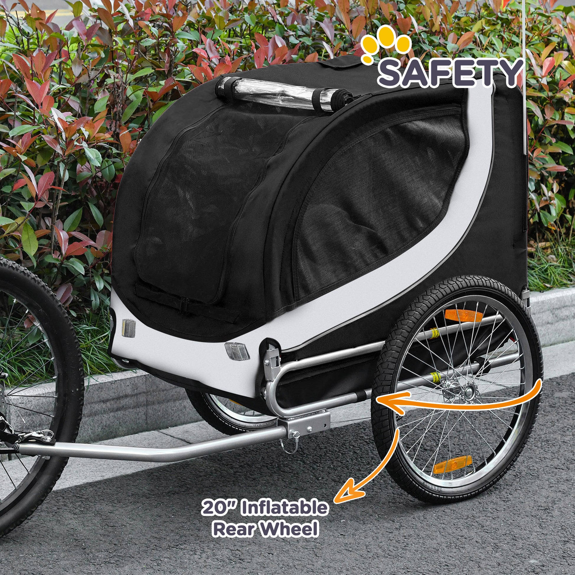 Pet Carrier and Bicycle Trailer for Small to Medium Dogs and Cats - Black and Blue