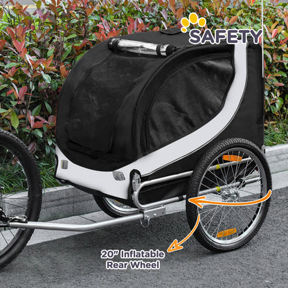 Pet Carrier and Bicycle Trailer for Small to Medium Dogs and Cats - Black and Blue