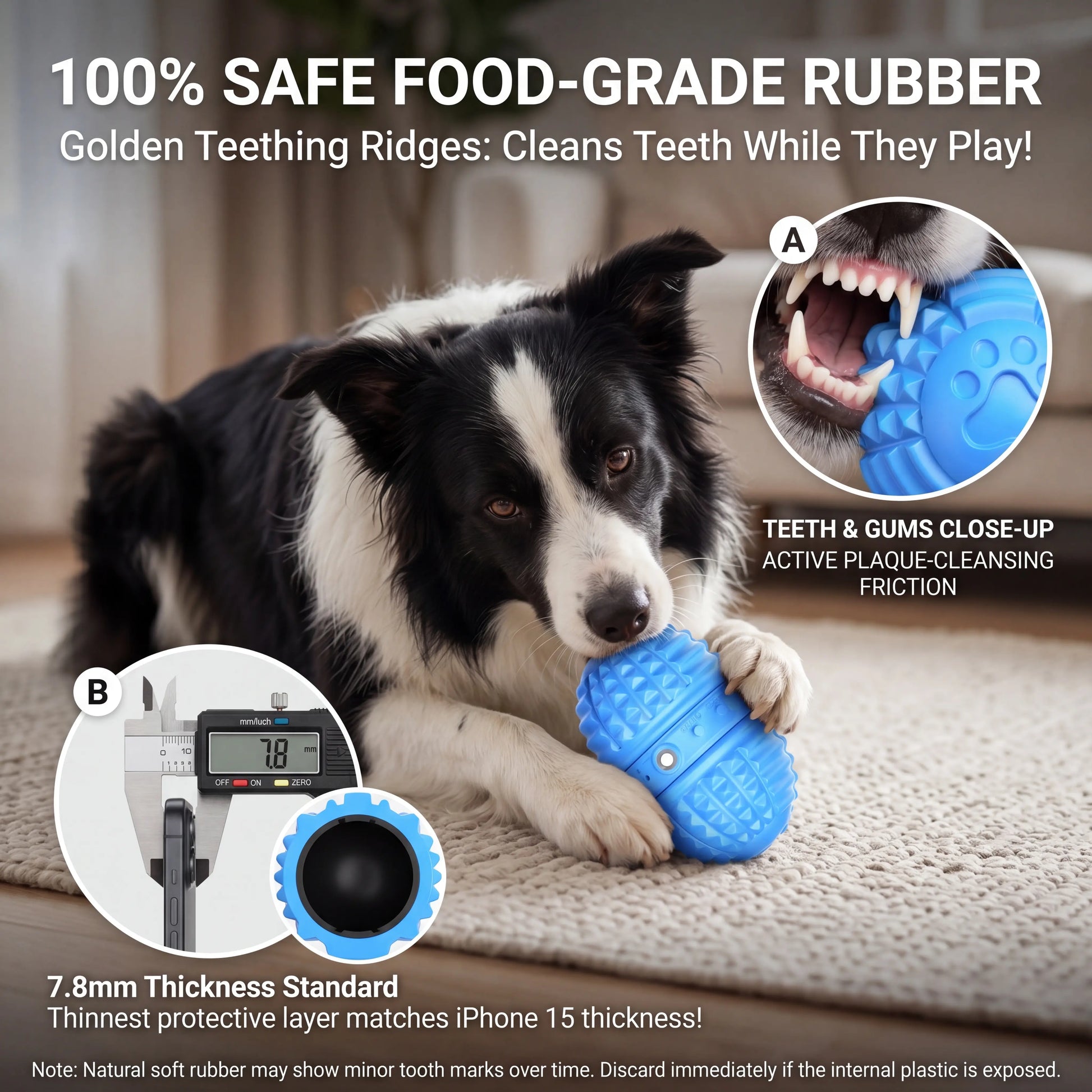 Smartwell Interactive Motion-Activated Dog Toy Ball with Voice Recording and Quiet Mode for Small to Medium Indoor Dogs