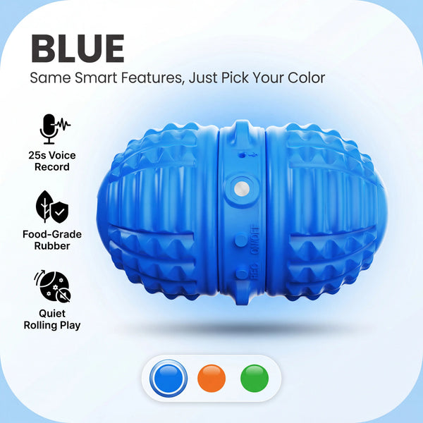 Smartwell Interactive Motion-Activated Dog Toy Ball with Voice Recording and Quiet Mode for Small to Medium Indoor Dogs