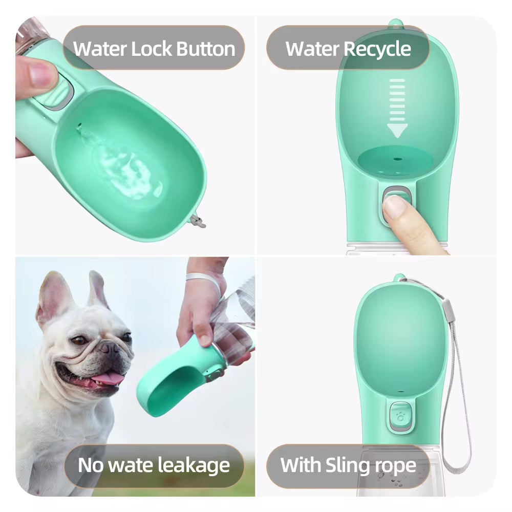 Portable Leakproof Dog Water Bottle for Small and Large Dogs and Cats - Ideal for Outdoor Walks and Adventures