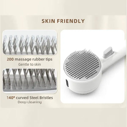 Fresh Fur 2-in-1 Pet Steam Shower Brush and Spray Grooming Comb for Cats and Dogs - Deshedding and Grooming Tool