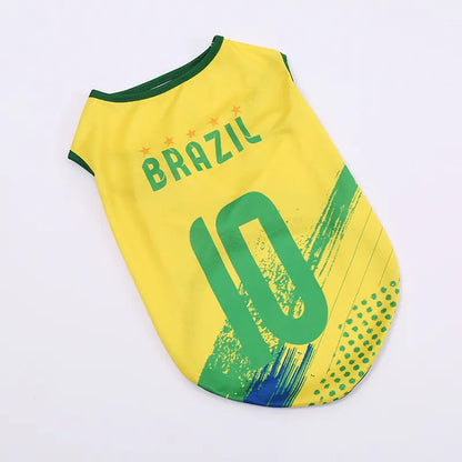 Lightweight Summer Pet Soccer Jersey Vest for Dogs and Cats - Breathable Sleeveless Team-Inspired Apparel for Small to Medium Pets
