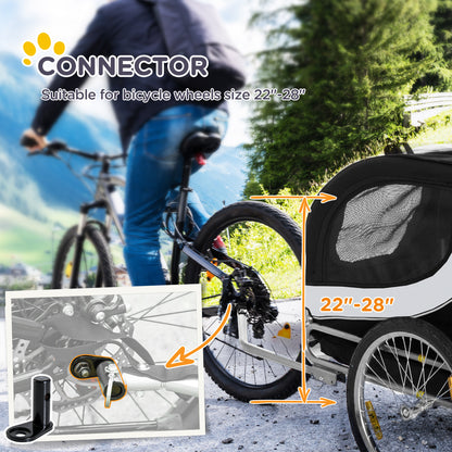 Pet Carrier and Bicycle Trailer for Small to Medium Dogs and Cats - Black and Blue