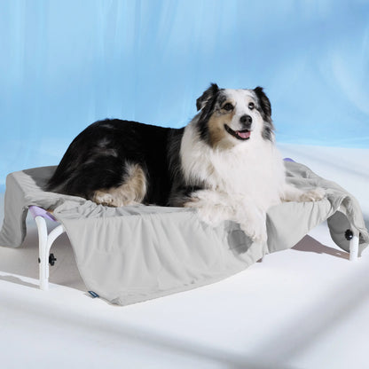 Bedsure Washable Cooling Mat for Dogs – Q-MAX>0.4 Non-Slip Summer Crate Bed for Large Dogs, No Gel or Electricity Required