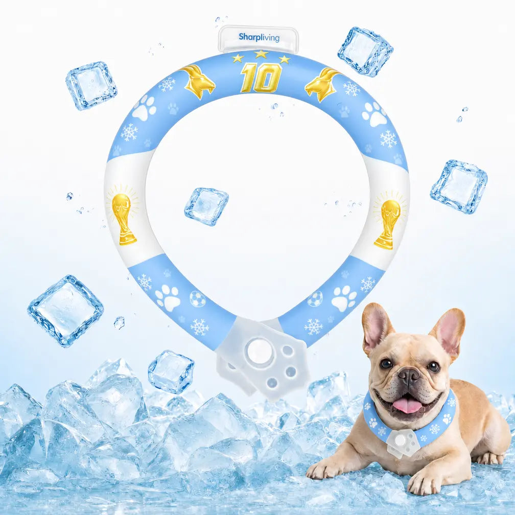Ultimate Reusable Pet Cooling Collar - Instant 64°F Chill for Dogs & Cats | Sweat-Free, Eco-Friendly Neck Ring for Summer Adventures