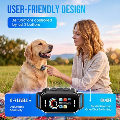Bark Control Collar Set for Dogs - Adjustable Sensitivity and Training Modes for Pets 11-120 lbs