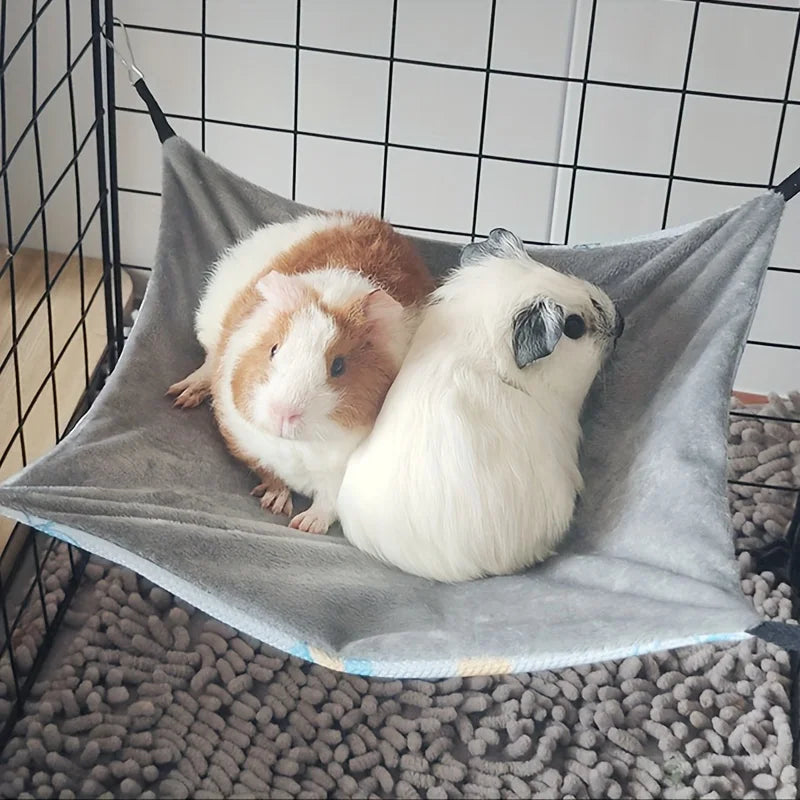 Double-Sided Breathable Summer Hammock for Guinea Pigs - Pet Accessory for Small Animals