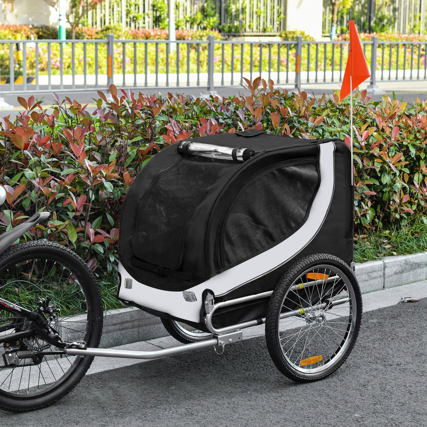 Pet Carrier and Bicycle Trailer for Small to Medium Dogs and Cats - Black and Blue