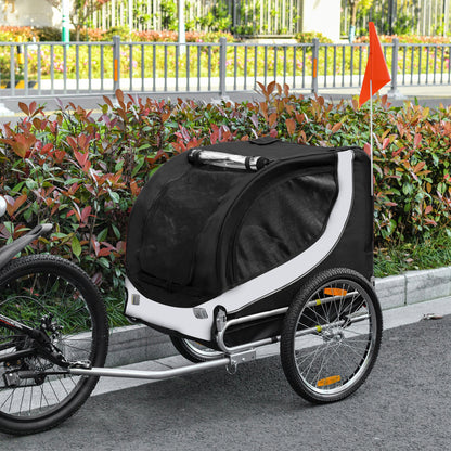 Pet Carrier and Bicycle Trailer for Small to Medium Dogs and Cats - Black and Blue