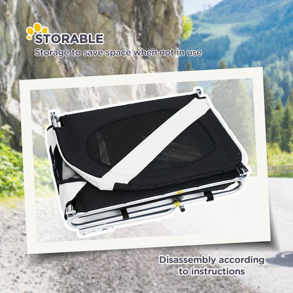 Pet Carrier and Bicycle Trailer for Small to Medium Dogs and Cats - Black and Blue
