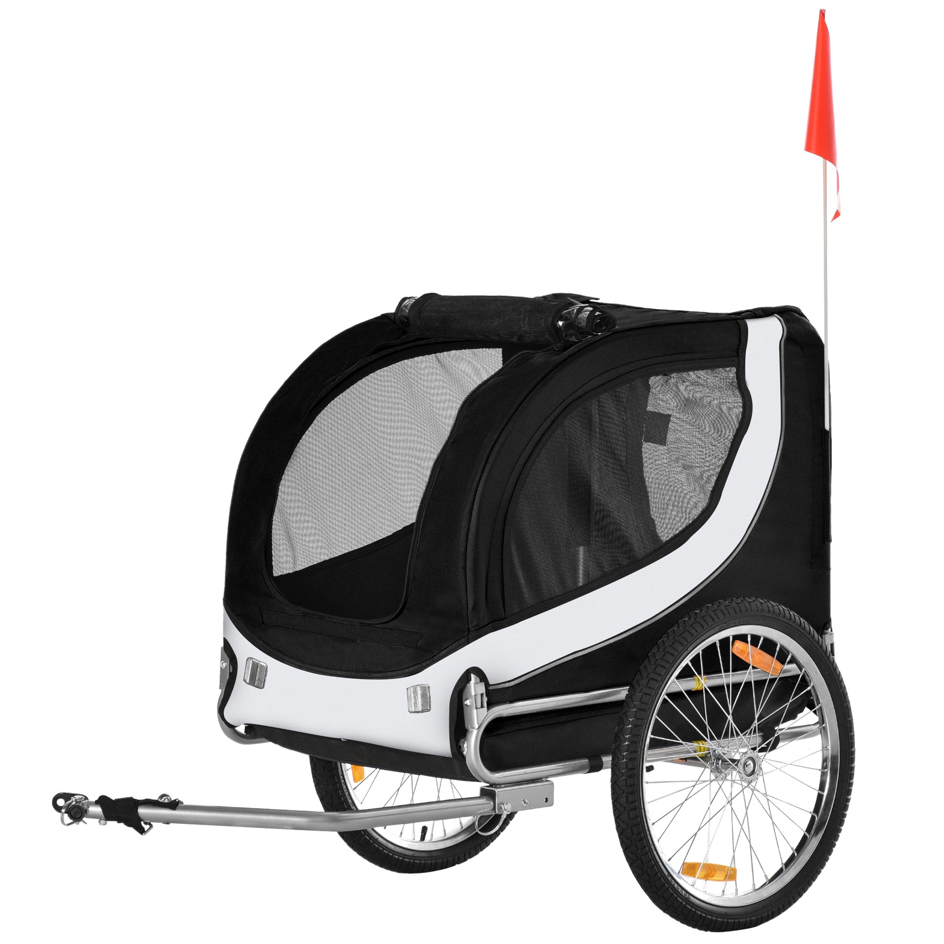 Pet Carrier and Bicycle Trailer for Small to Medium Dogs and Cats - Black and Blue