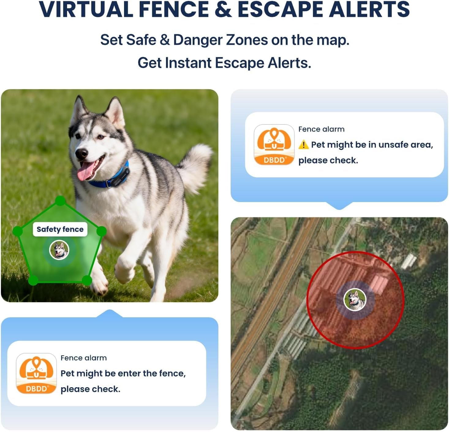 Dog GPS Tracker, Waterproof Dog Tracking Collar, Black | a Dog GPS Tracker with Real-Time Tracking, AI Health Monitoring and Virtual Fencing, Compatible with Ios and Android Systems