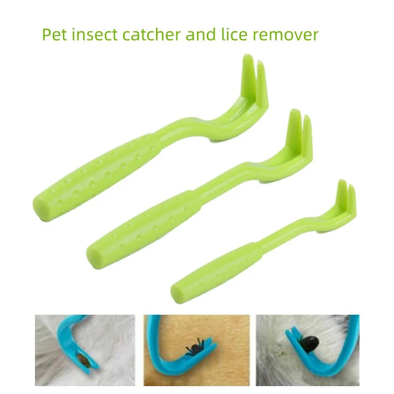 Flea and Tick Removal Tweezers for Pets - Cat and Dog Accessory Tool for Safe Extraction and Grooming