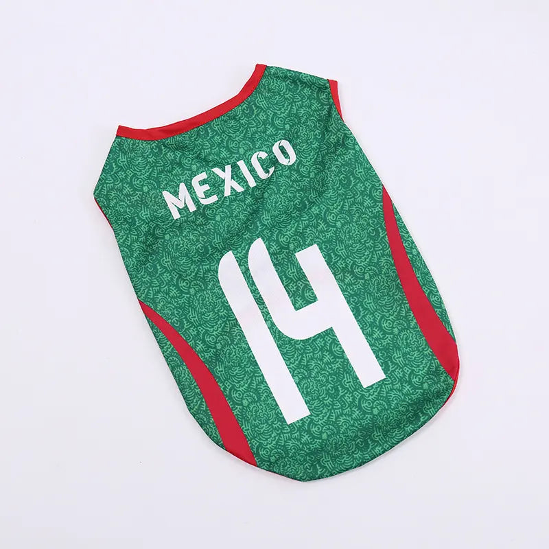 Lightweight Summer Pet Soccer Jersey Vest for Dogs and Cats - Breathable Sleeveless Team-Inspired Apparel for Small to Medium Pets