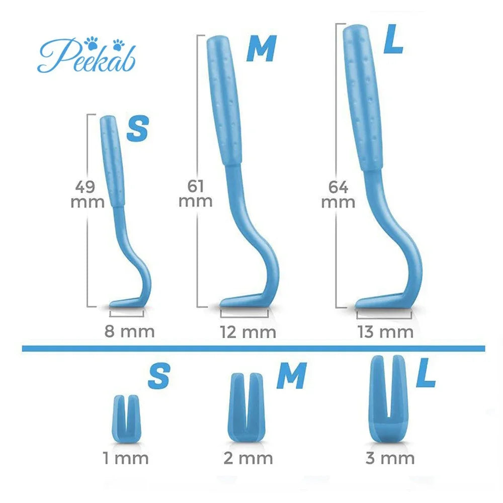 Flea and Tick Removal Tweezers for Pets - Cat and Dog Accessory Tool for Safe Extraction and Grooming